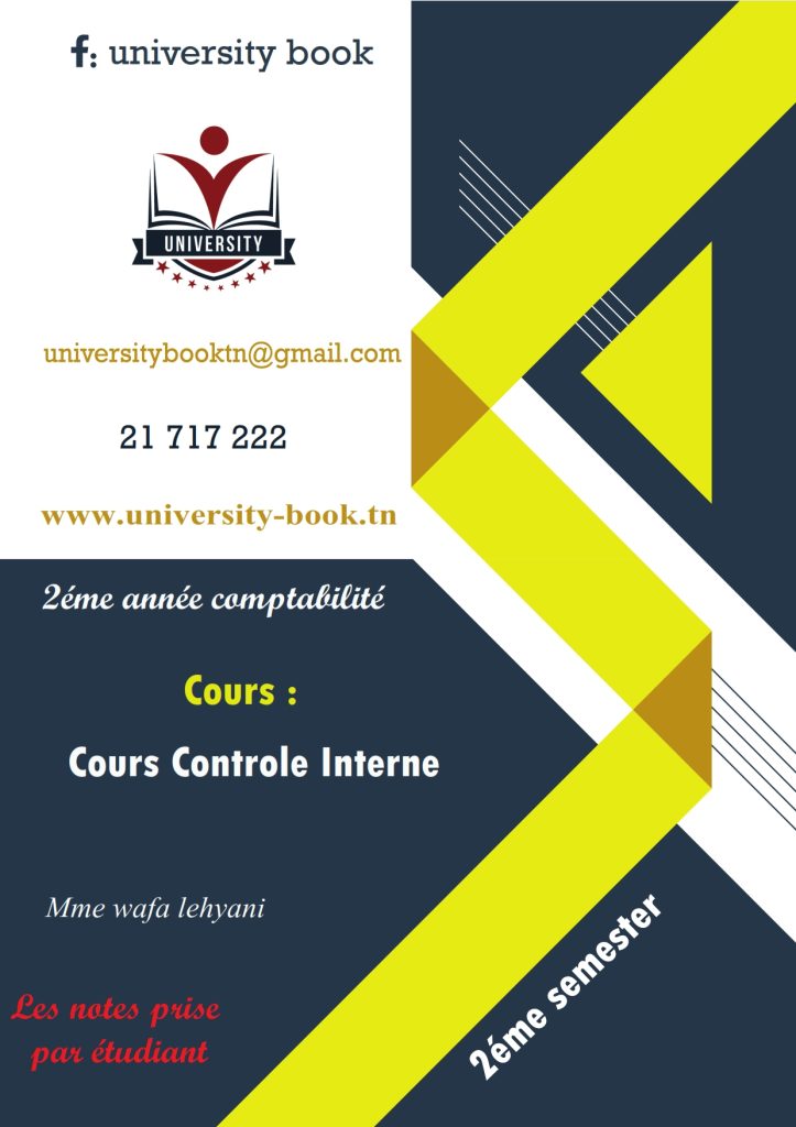 Cours Controle Interne Wafa Lehyani Semestre University Book